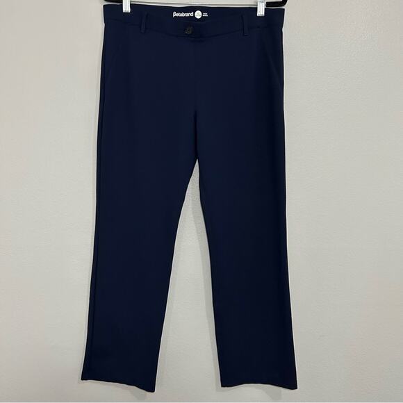 BetaBrand Straight-Leg Classic Dress Pant Yoga Pants Navy Blue Size XL Petite - Picture 8 of 15